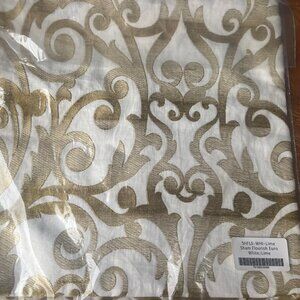 $238! NWT Flourish Linen EURO Pillow Sham - 26" x 26" - White / Lime
